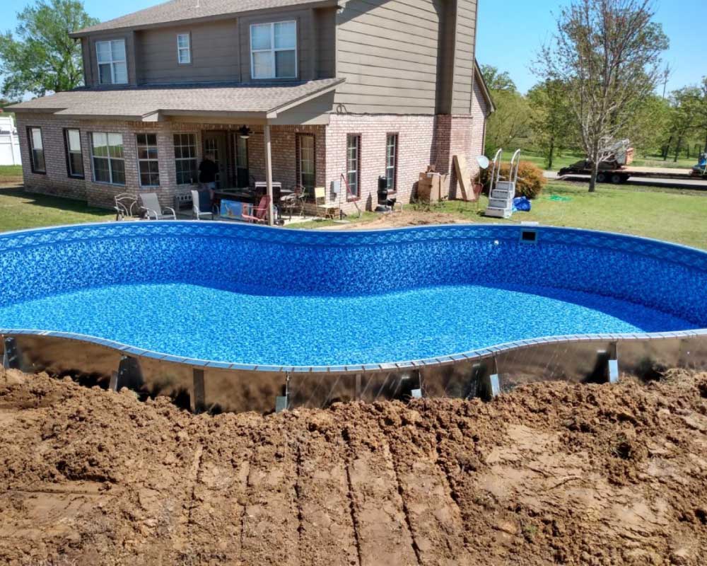 Freeform Semi-Inground Pool