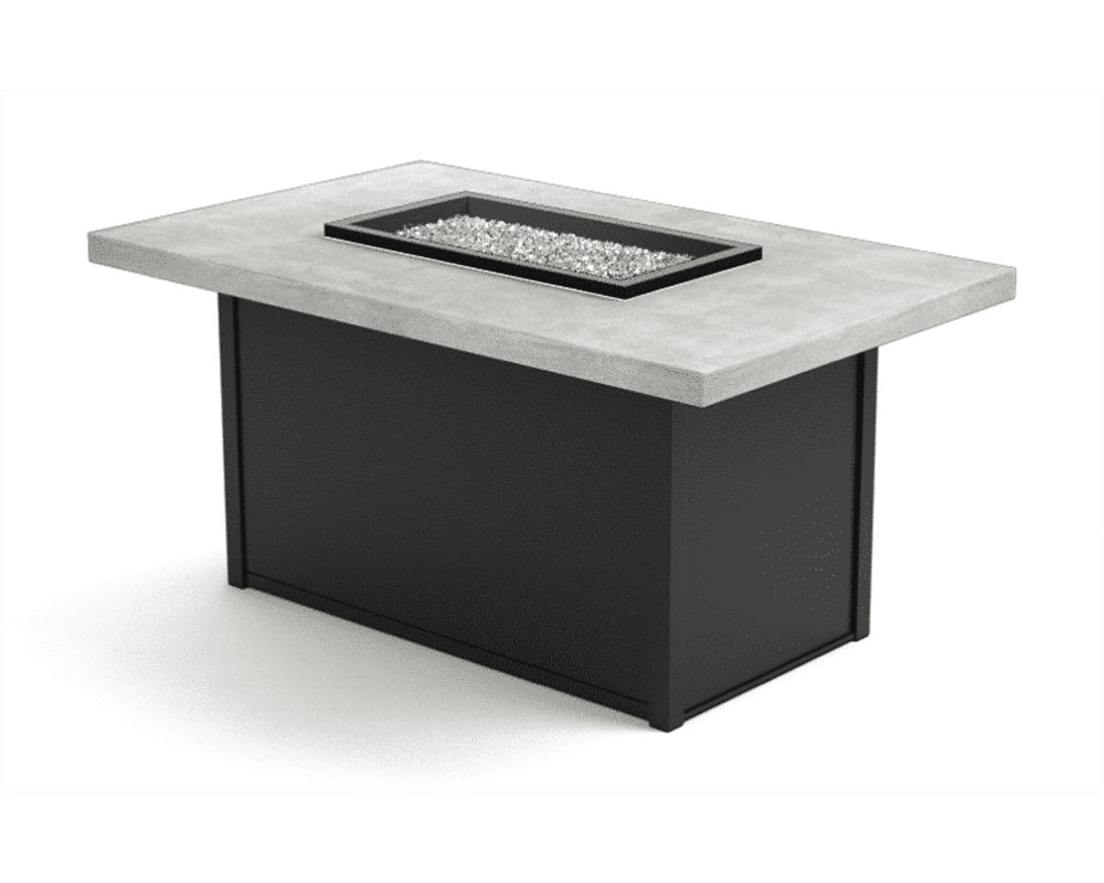 Concrete Top Rectangle Fire Table – 52″ x 32″