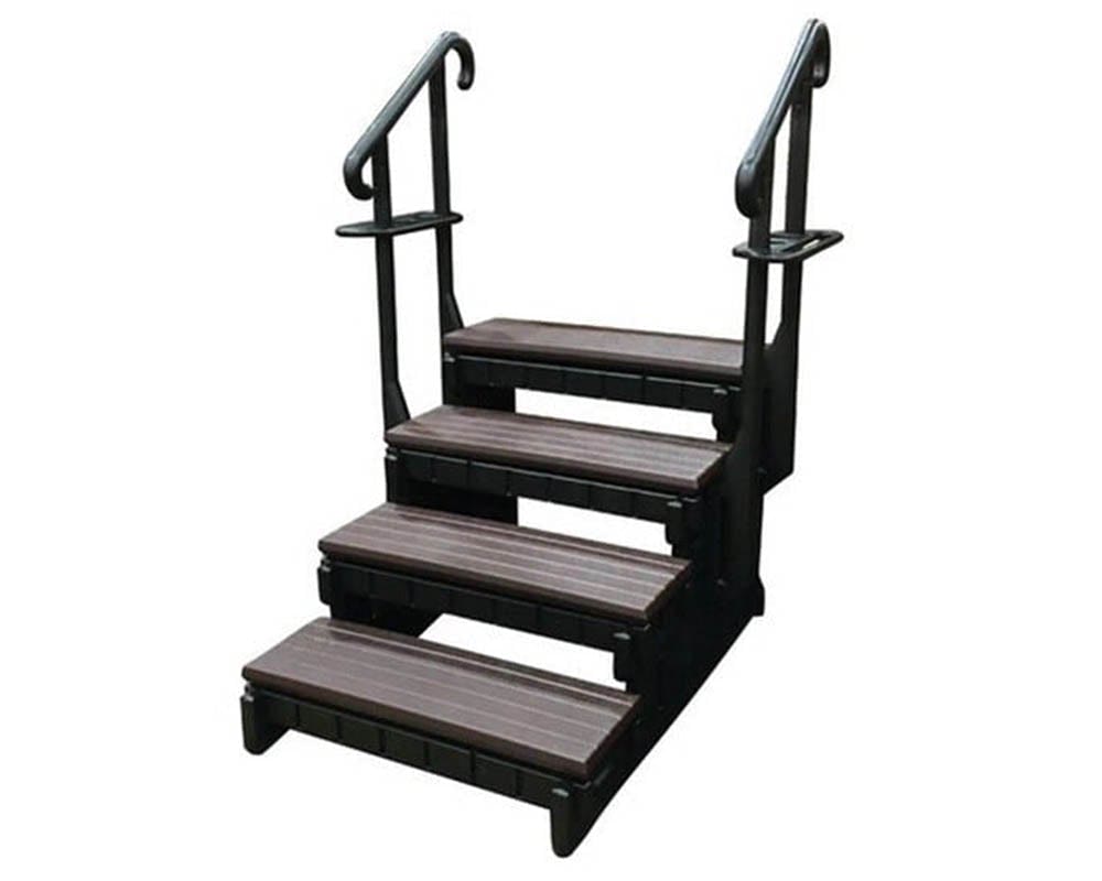 Signature 4-Step Treaded Spa Steps with Handrails