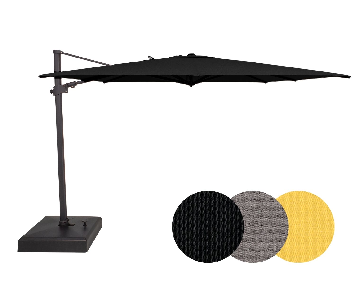 Auto-Tilt Square Cantilever Patio Umbrella - 10'