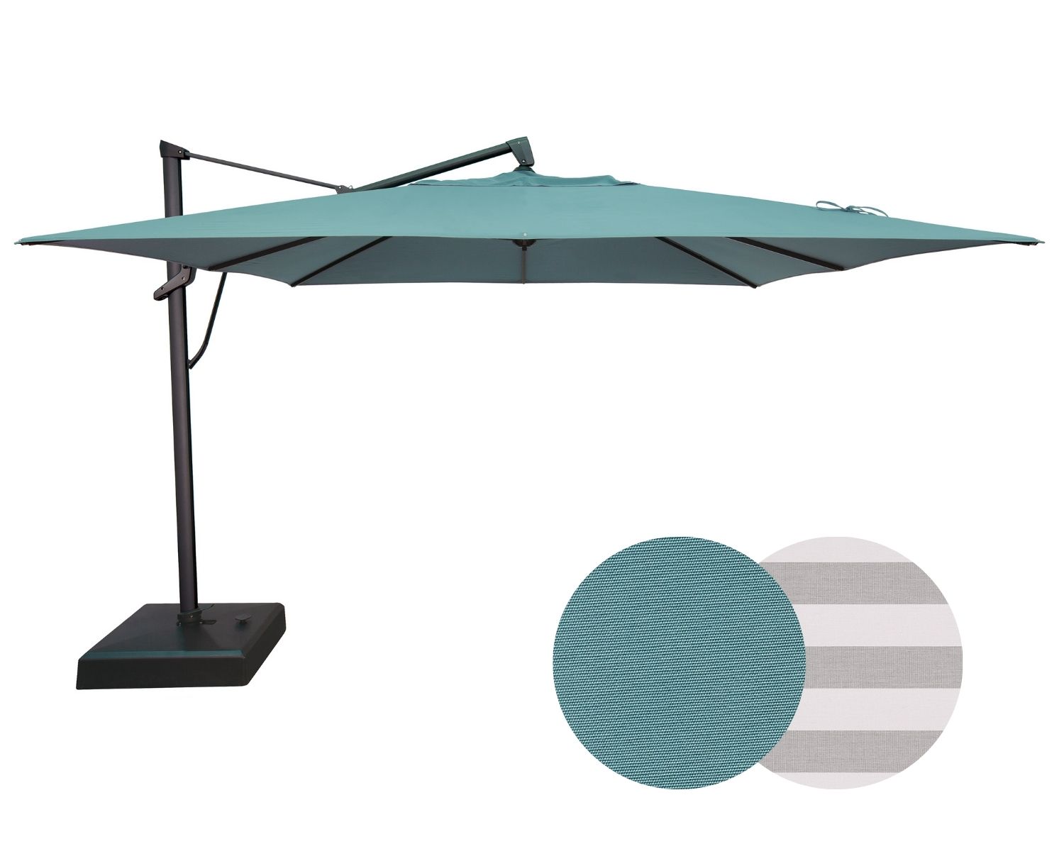 Auto-Tilt Square Cantilever Patio Umbrella - 11.5'