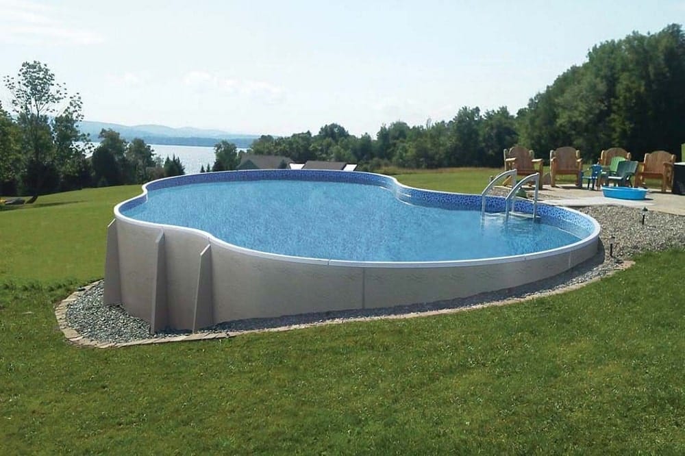 stand alone semi-inground pool