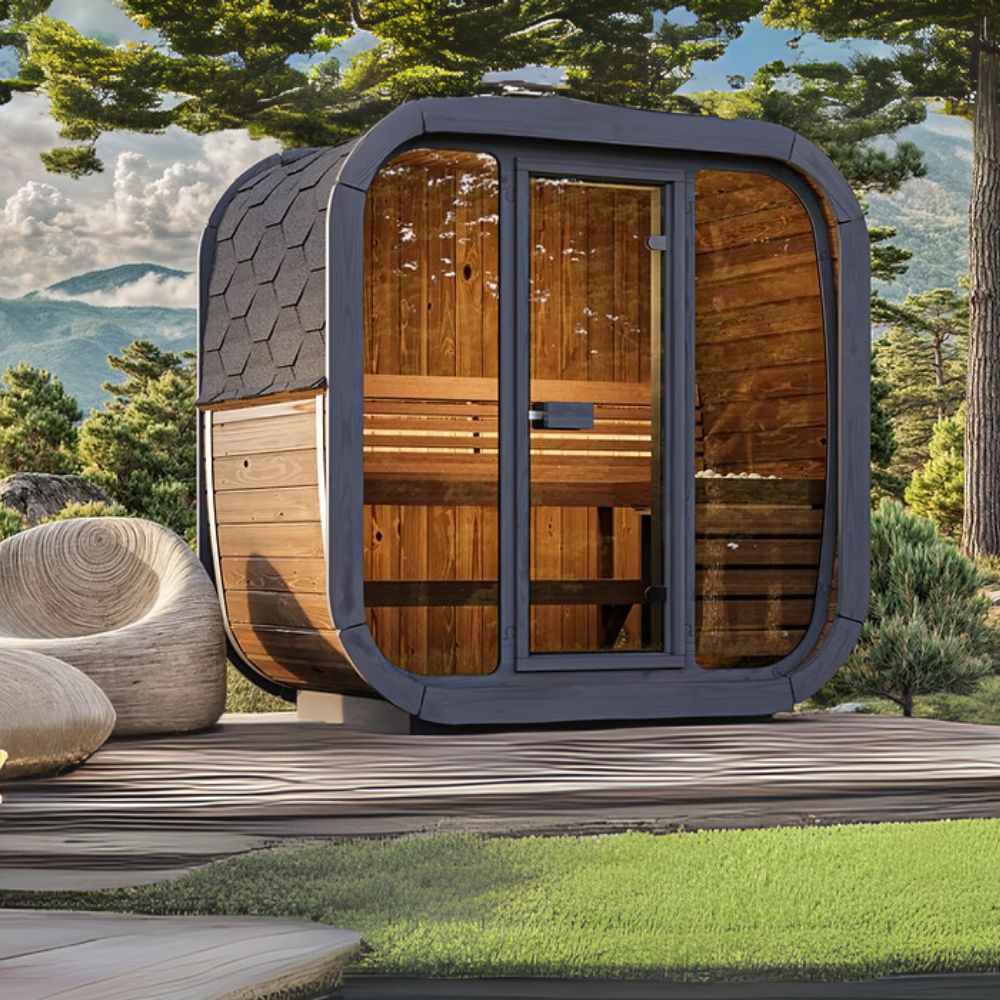 3 Person Outdoor Cube Sauna - Traditional Collection