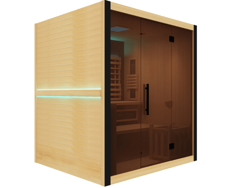 4-Person Hybrid Infrared + Steam Sauna