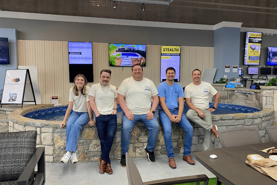 galaxy pool experts in the showroom